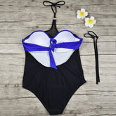 Costum de baie întreg ''Blue Dash'' - Zappy Fashion Romania